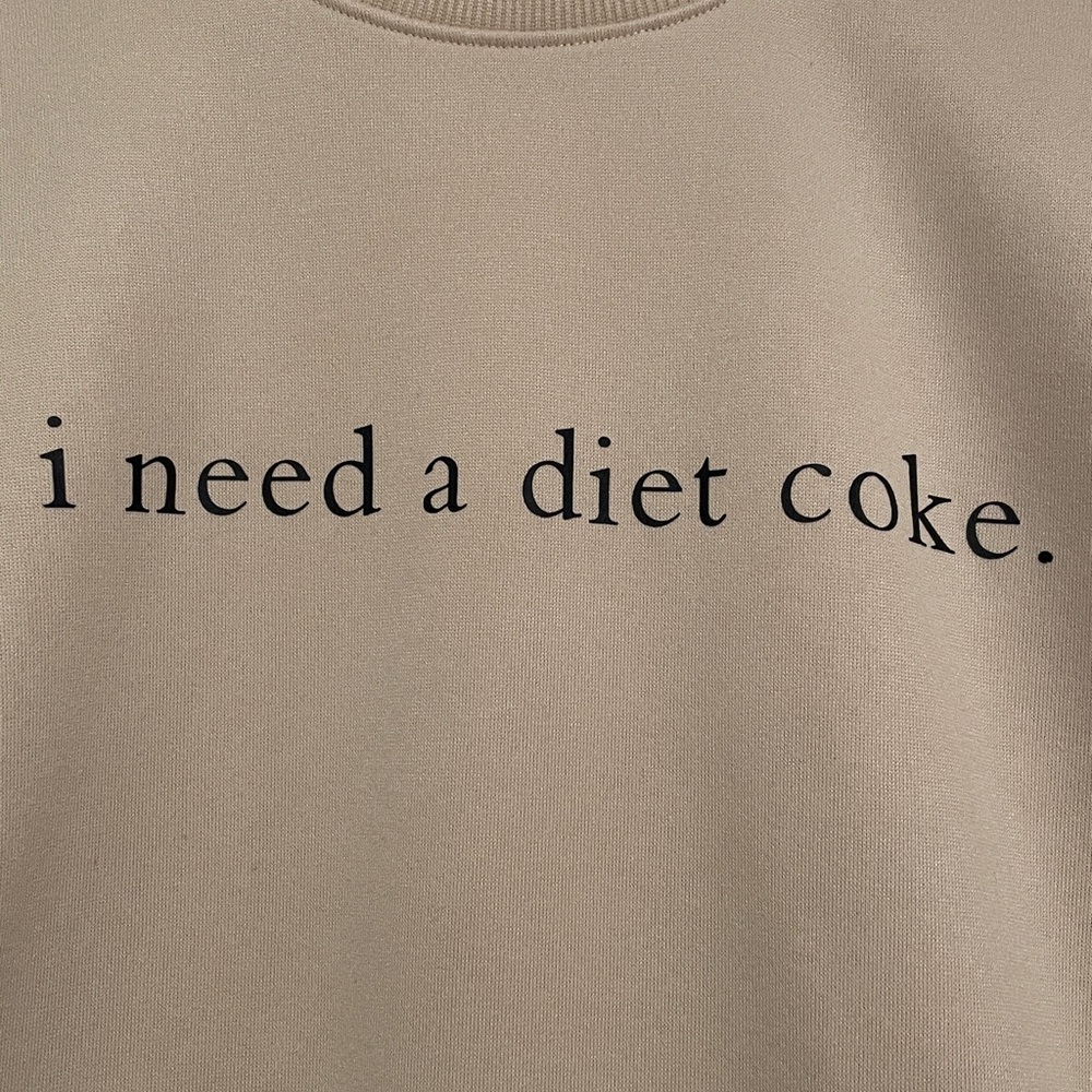 Beige Sweatshirt with Fun Slogan
            NEW!